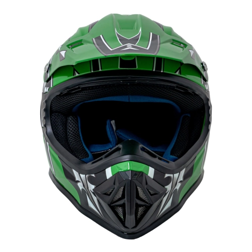 Kask Motocyklowy dla dzieci Enduro Zielony M